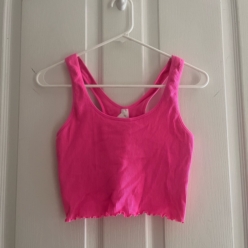 Pink Cropped Tank